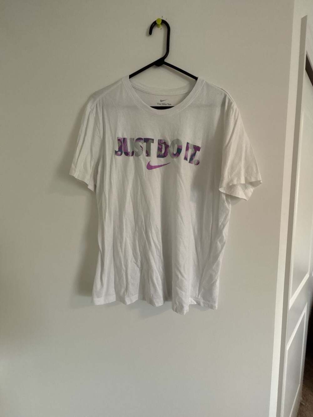 Nike Just Do It Splatter Print White T-Shirt